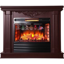 Каминокомплект Interflame Джениус с очагом Panoramic 25 LED FX махагон